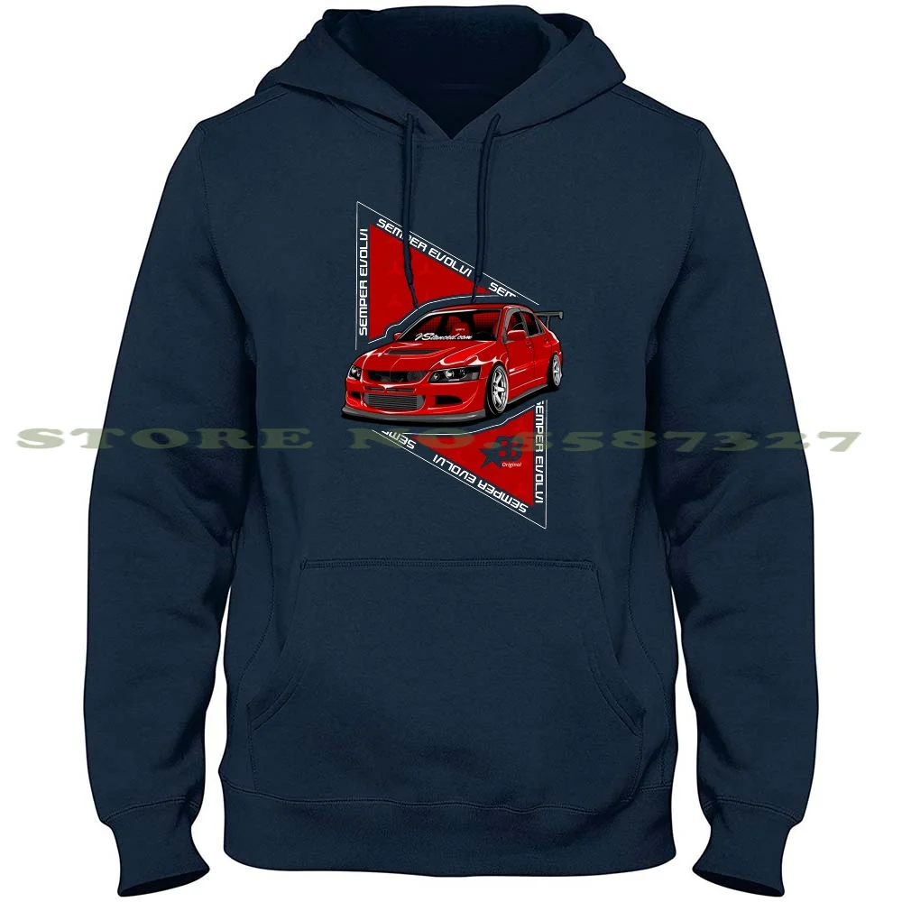 Semper Evolvi Long Sleeve Hoodie Sweatshirt Mitsubishi Lancer Evo Evolution Vii Viii Iv Cp9A Ct9A Cd9A Ce9A Cn9A Ct9W Cz4A 4G63