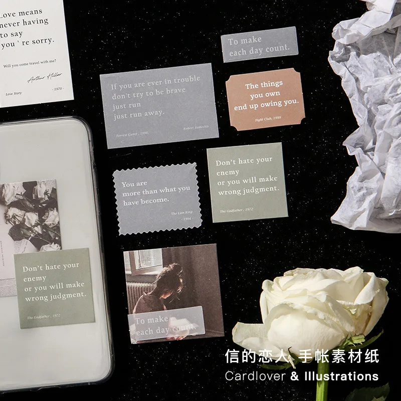 30 pcs/pack Retro Traveler Series Memo Pads Journal  Diary Notes Decorative Translucent Stickers Scrapbooking Stick Label