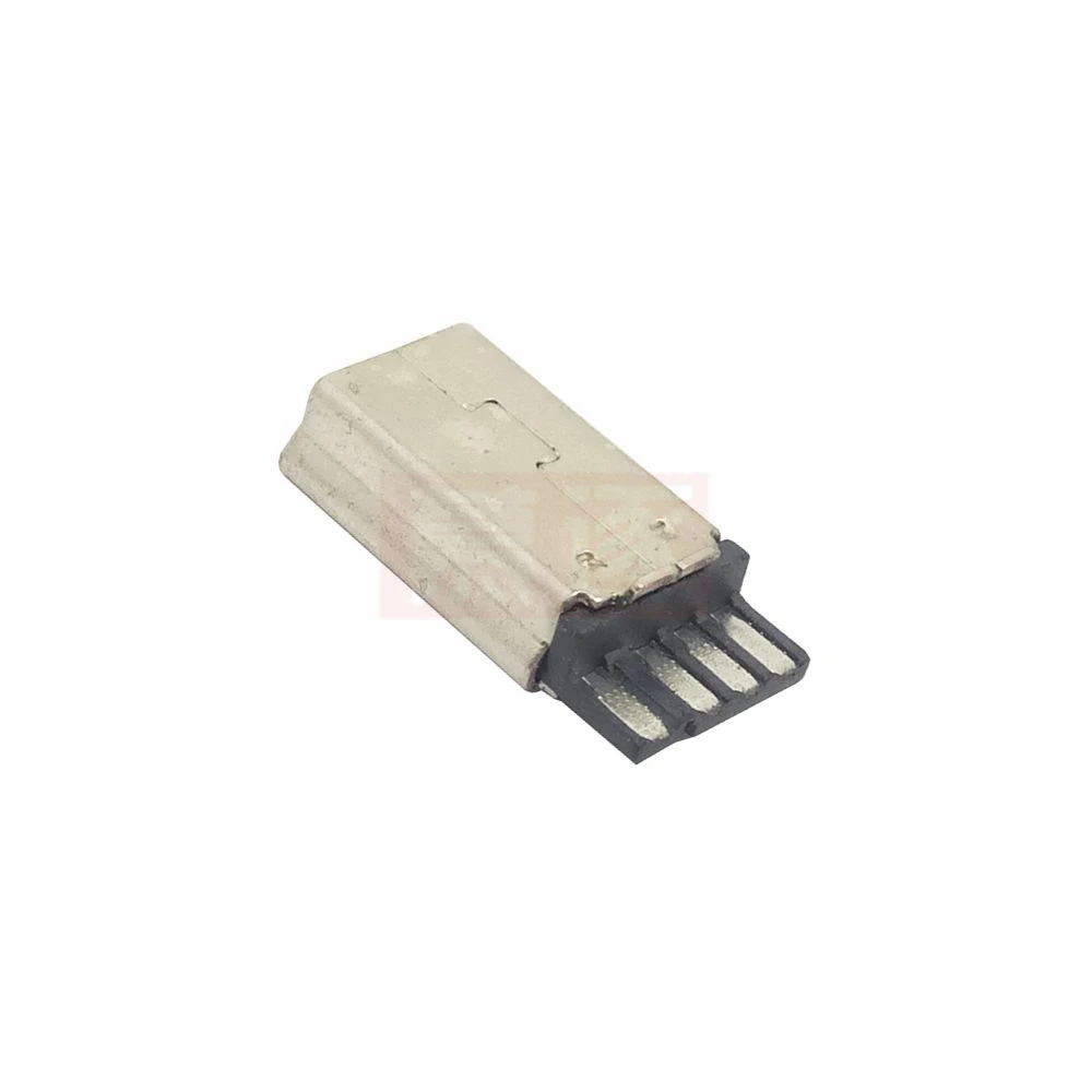 Mini tomada usb estendida, mini corpo usb macho para solda 4p 4-core