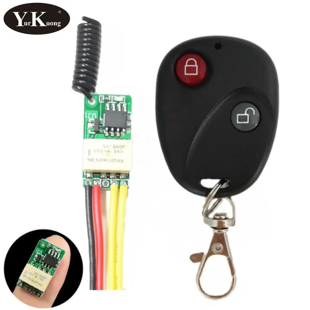 Push Button parallel Remote Control Switch 3.7v4.2v5v6v7.4v9v12v Door Opener Computer Button Trigger button Wireless Switch 433