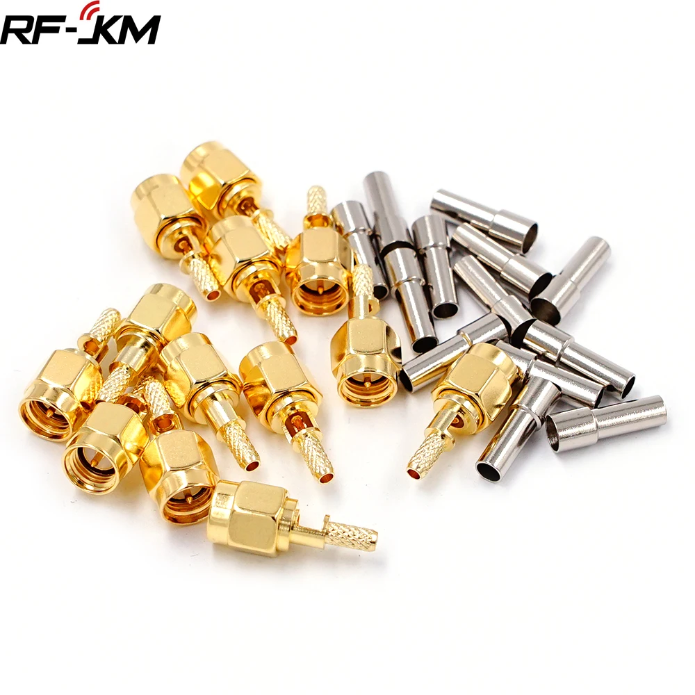 

10PCS RF Connector SMA Male Crimp for RG316 RG174 LMR100 RG179 Coaxial Cable