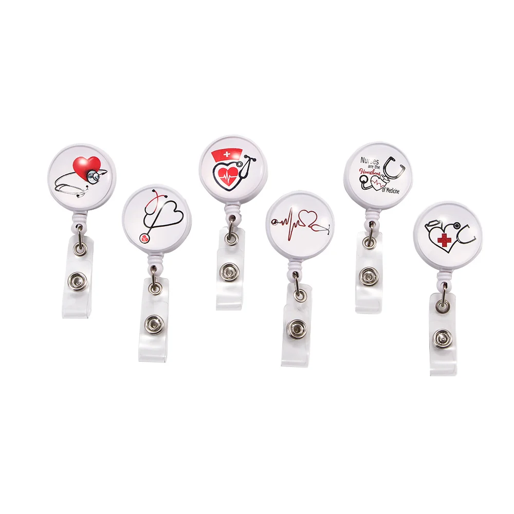 1 Cái Khả Năng Đàn Hồi Dây Thép Y Tá Bác Sĩ Kéo Dây Trường Đồ Công Sở Khóa Dây Chuyền Chống Mất Chứng Minh Thư huy Hiệu Giá Đỡ