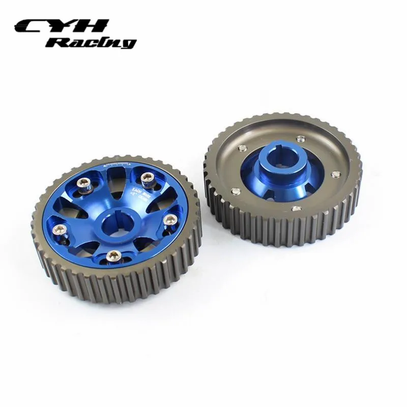 2PCS Aluminum Adjustable Cam Gear Pulley For 93-01 Honda Prelude DOHC VTEC H22A1/H22A4/97-01 Accord F20B