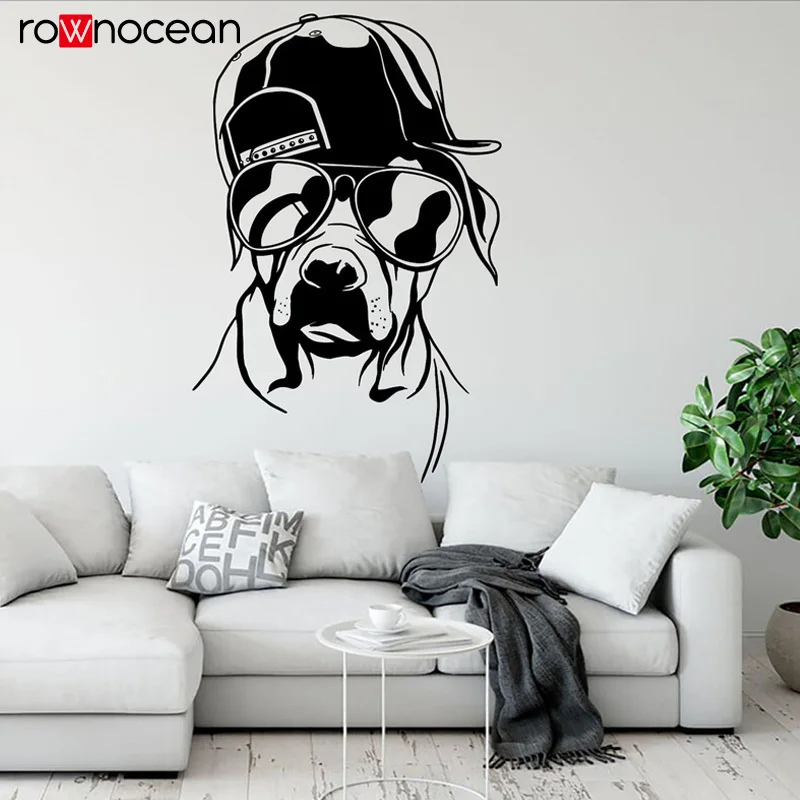 

Boss Dog wall decal Dog wall art Decal Dog Lover Animals anime vinyl sticker Bathroom Stickers murals bathroom decor 2359