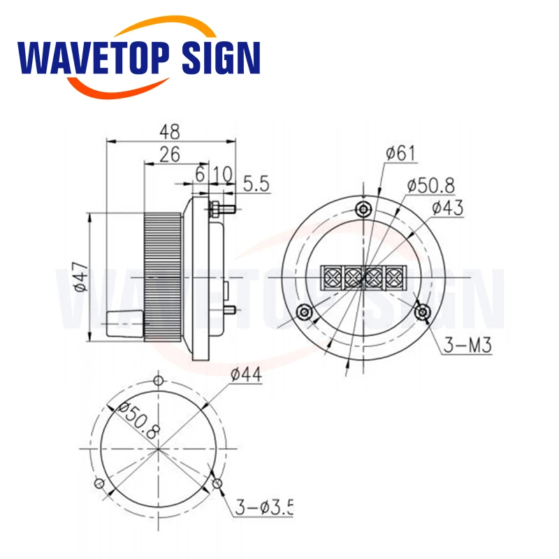 Diámetro del volante electrónico CNC 60 80mm pulso 100 voltaje 5V 12V 24V pines 4 o 6