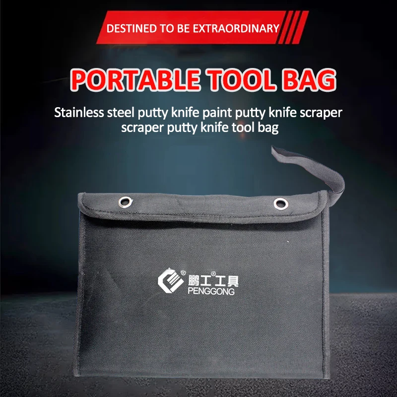 Professional Putty Knife Tool Bag Oxford Cloth Toolkit Bag Multifunction Folding Wrench Bag Tool Roll Storage Pocket Tool Pouch