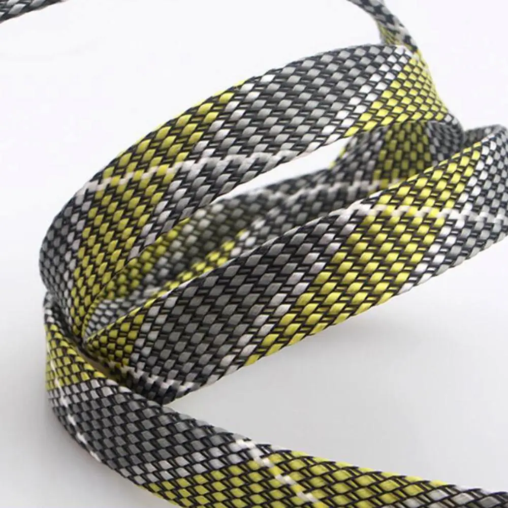 3 ~ 20MM Audio HIFI Shield Suspension Screen Woven Rayon Nylon Cotton Snakeskin Mesh Knit Braided Cable Sleeve Tube