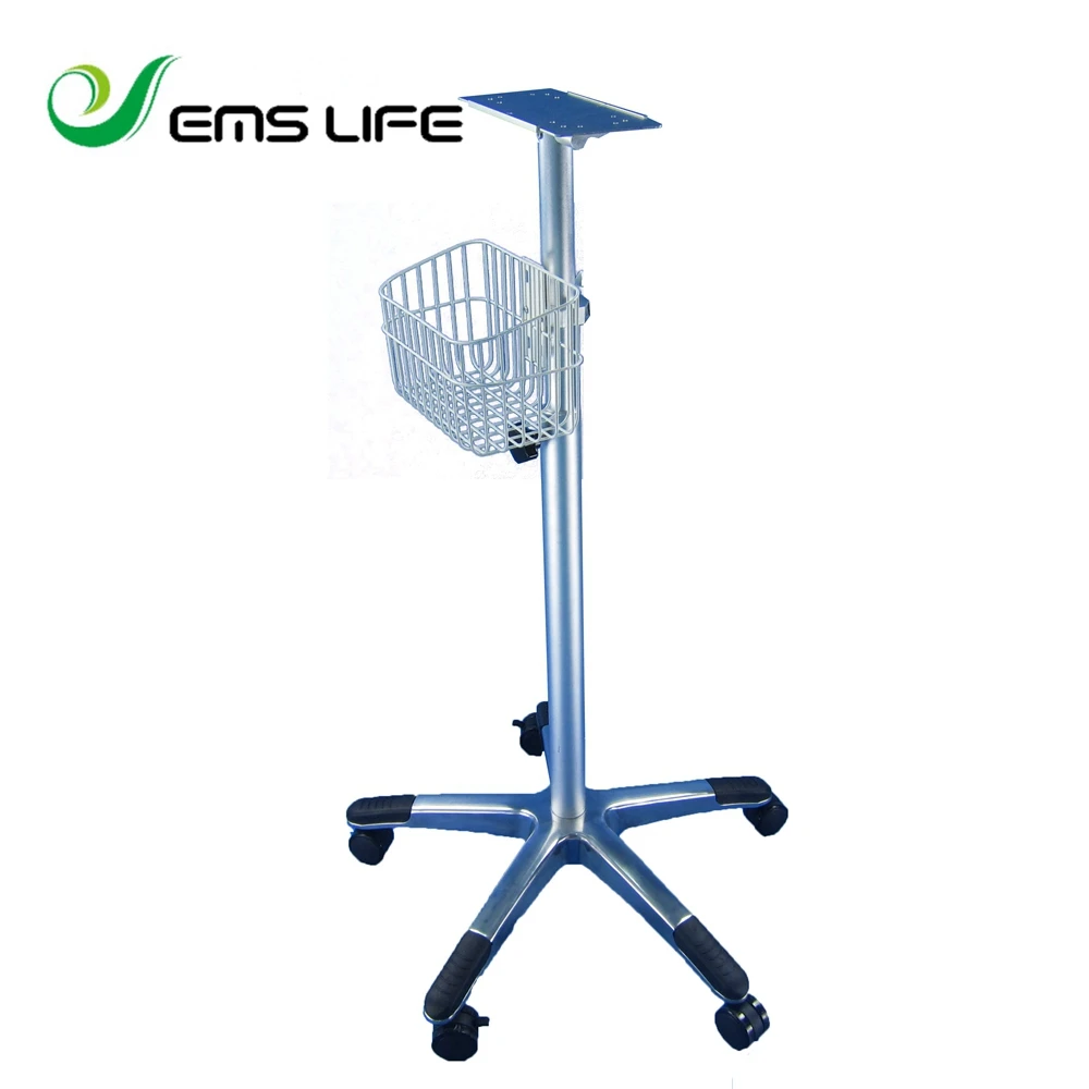 medical monitor aluminum alloy manual lifter trolly