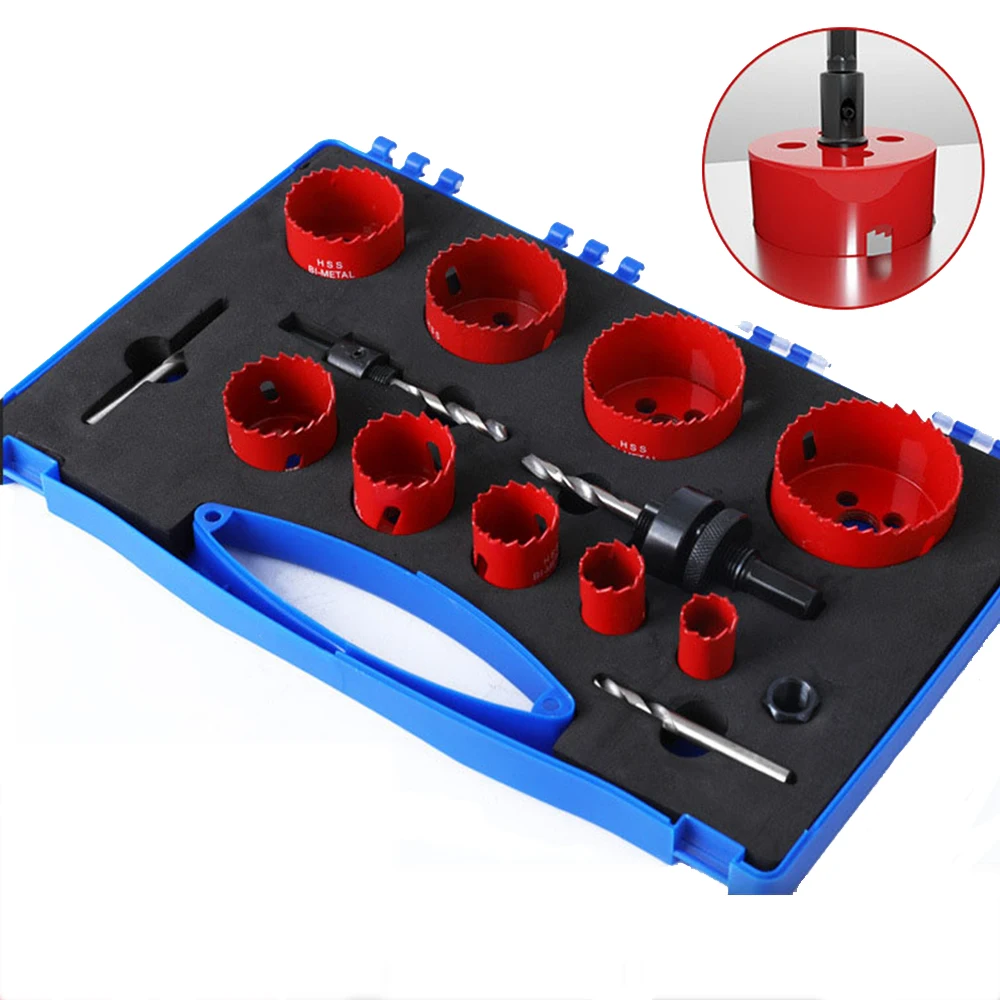 16Pcs/Box M42 Bimetal Hole Opener 19-64mm Woodworking Drill Bit Hole Saw Carpentry Tools For PVC Gypsum Board Opening