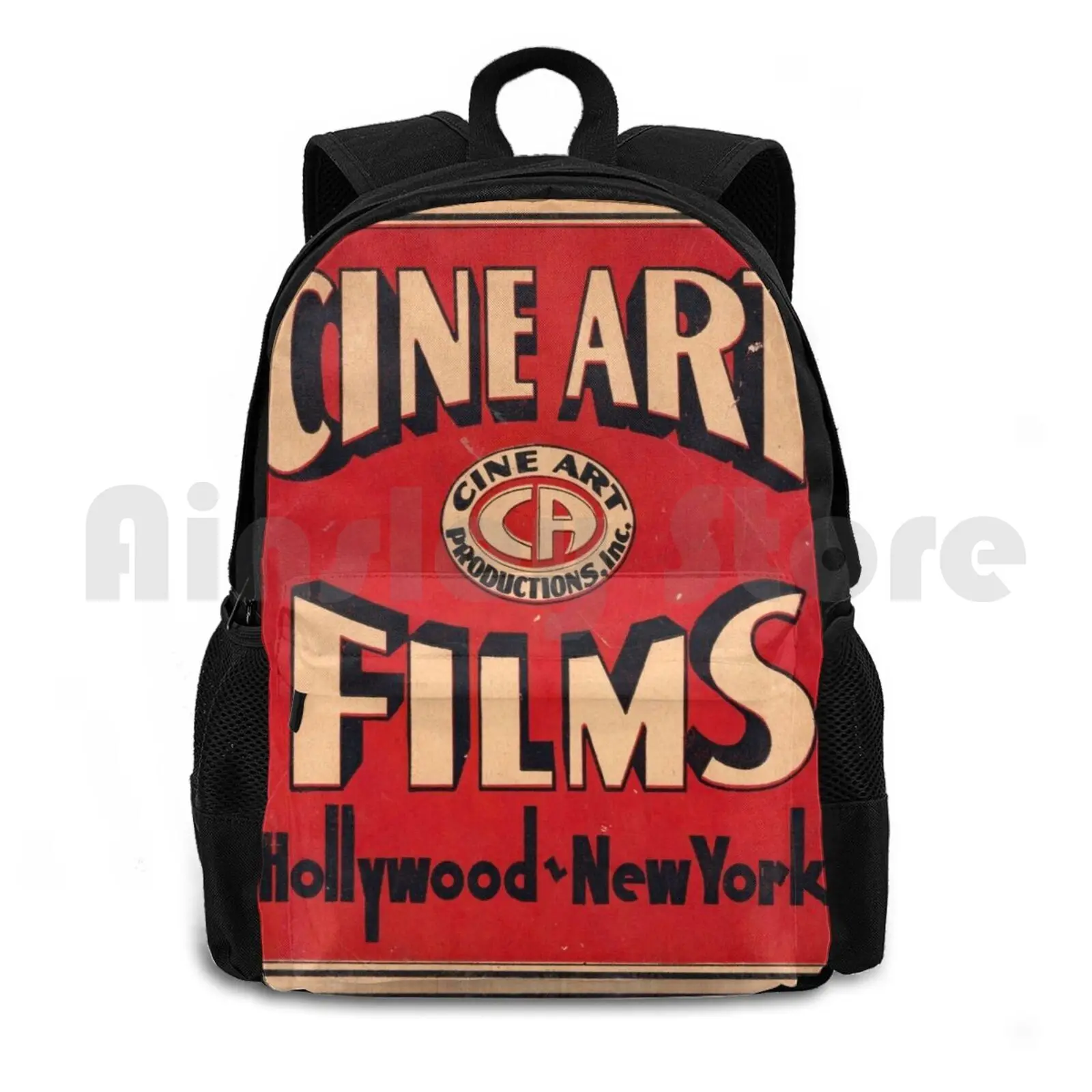 Cine Art Films Hollywood-New York Outdoor Hiking Backpack Riding Climbing Sports Bag 1920s 16mm 16mm Film Silent Film Art Home