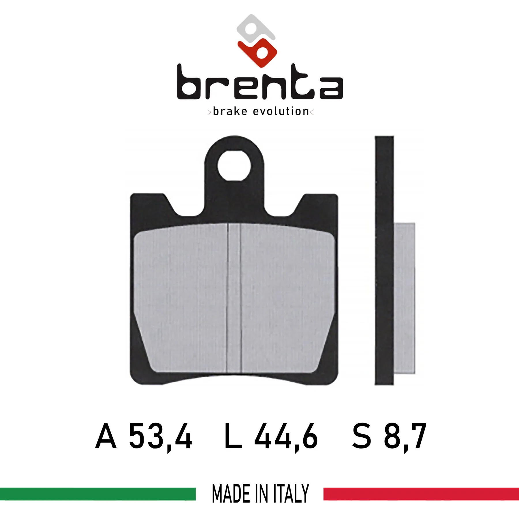 Brenta FT3018-FA283/4  Motorcycle-Scooter  Brake Disk Pad Organic for SYM GT 500 (2004-2004) (!! Front!!)