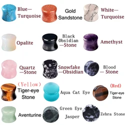 1pair Stone Ear Plugs Gauges Earrings Women Ear Plug Flesh Tunnel Piercing Expander Ear Stretcher Body Piercing Jewelry Oreja