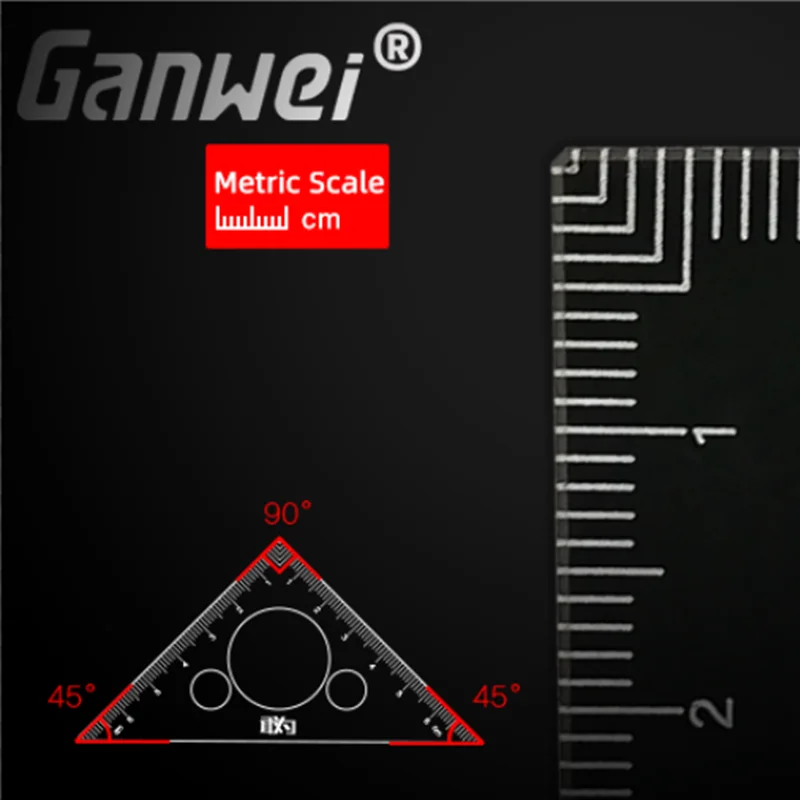 Ganwei Verdickt Dreieck Lineal Winkelmesser Gehrung Geschwindigkeit Platz Mess Lineal Für Gebäude Framing Holzbearbeitung Werkzeuge