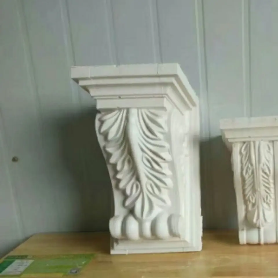 ABS Plastic Indoors Decoration Gypsum /Paris Concrete Beam Support Mold, GRG Plaster Cement Flower Leaf Bracket Corbal Seat Mold