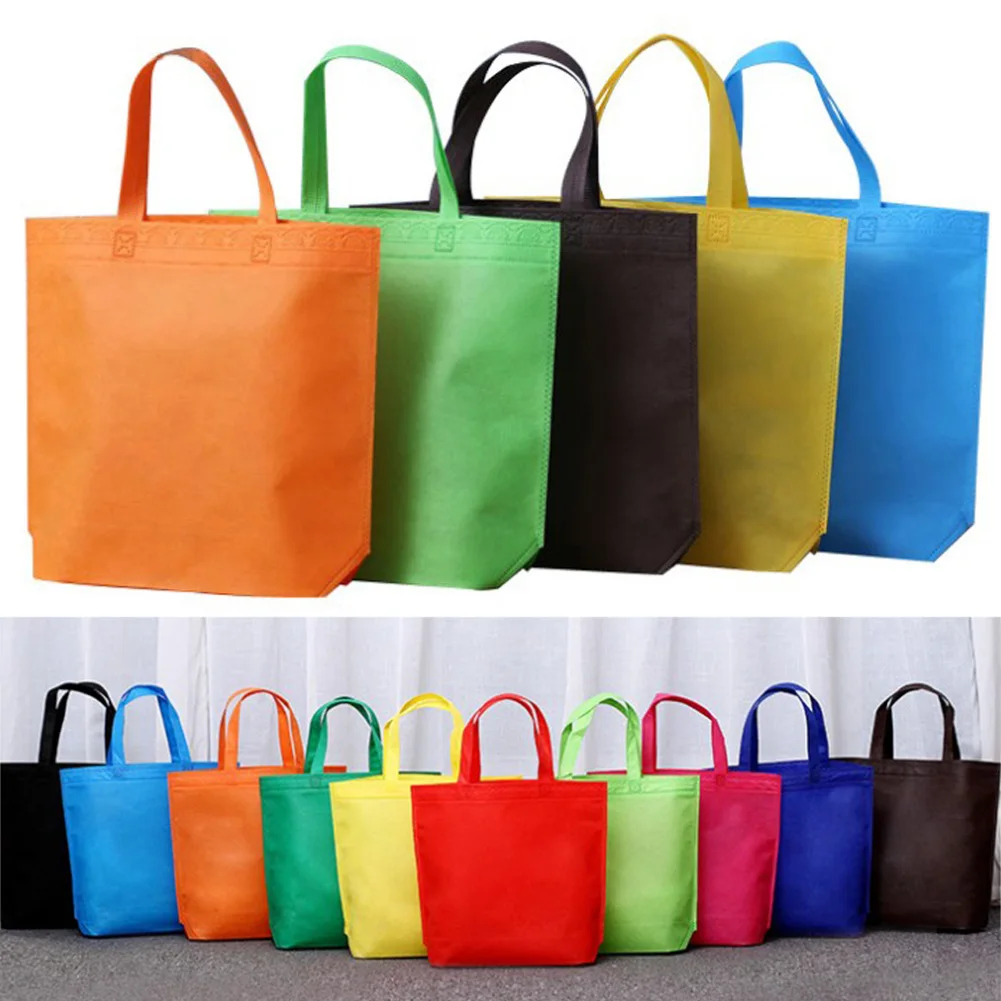 Reusable Non-woven fabric Shopper Bag Cotton Fabric Women Shoulder Bags Non-woven Environmental Case Organizer Multifunction