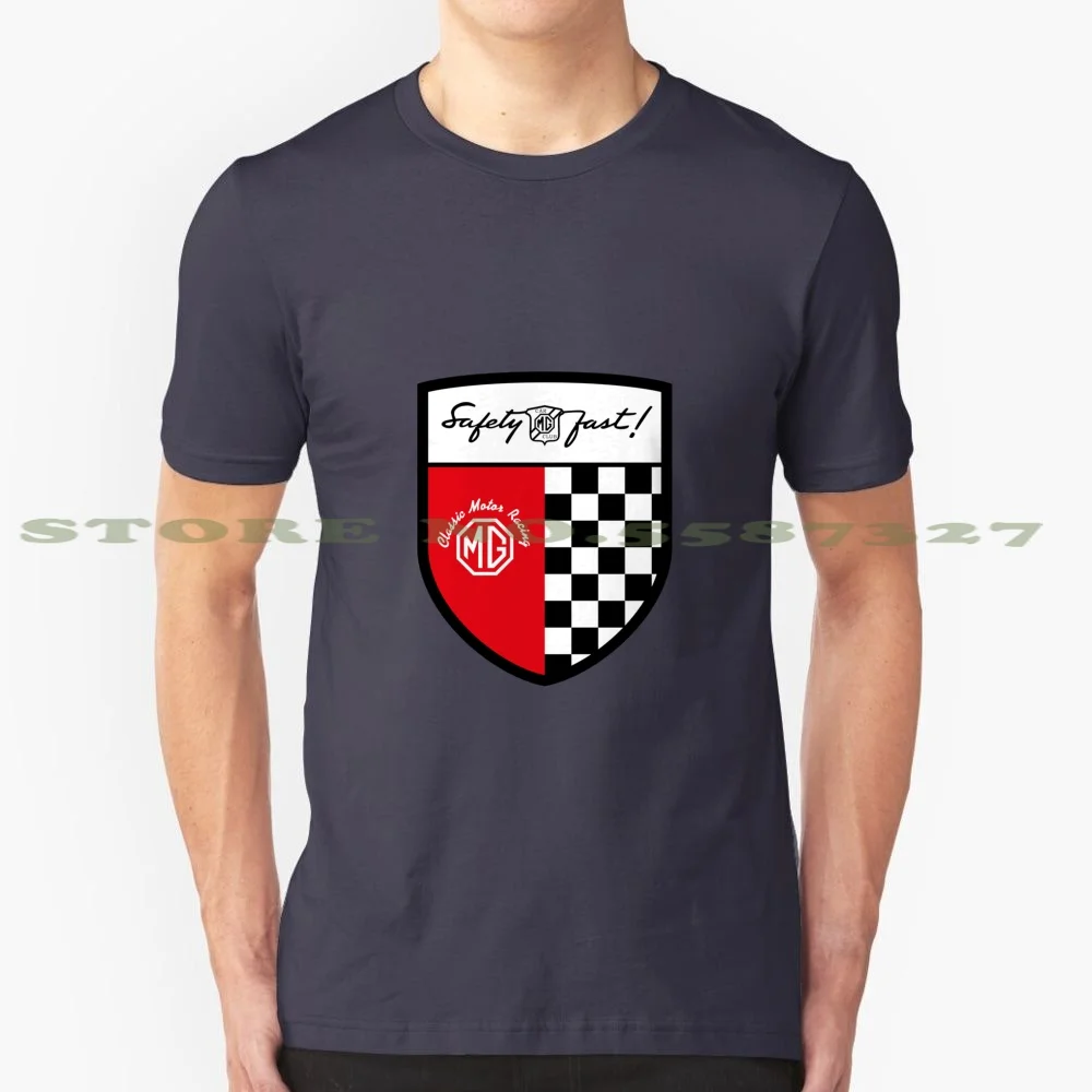 Mgcc Classic Racing Shield 100% Cotton T-Shirt Logo Mga Midget Mgb Mgc Rv8 Mgf Magnette Maestro 6 British Classic Car Club