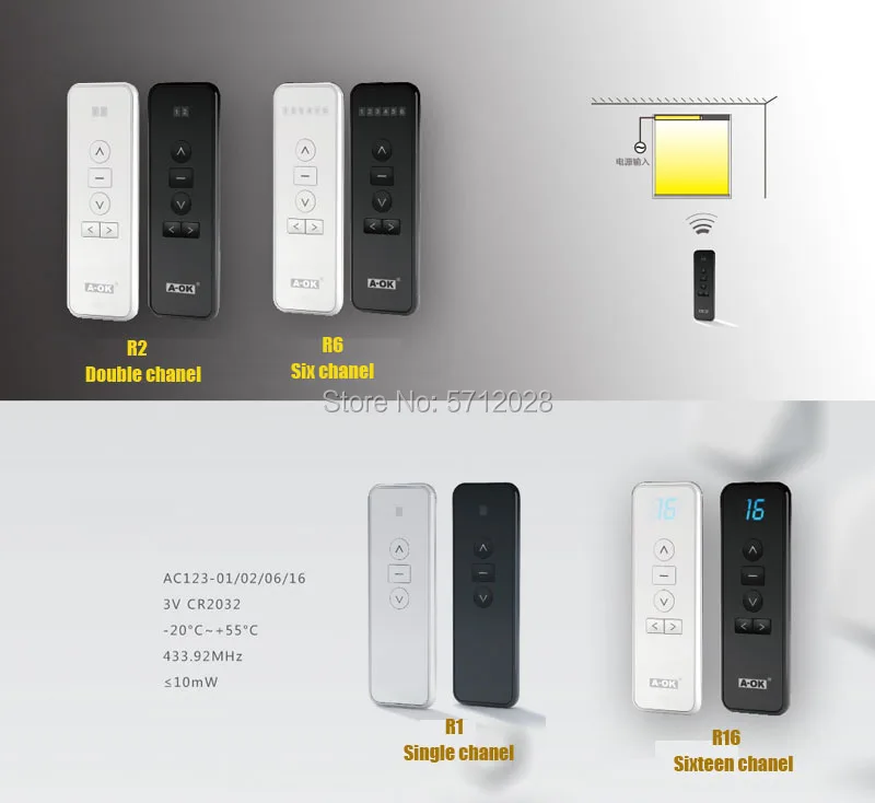 A-OK Rechargeable Smart Motor with Built-in Lithium Battery, Tubular Motor for 38mm Tube Motorized Electric Roller Blind