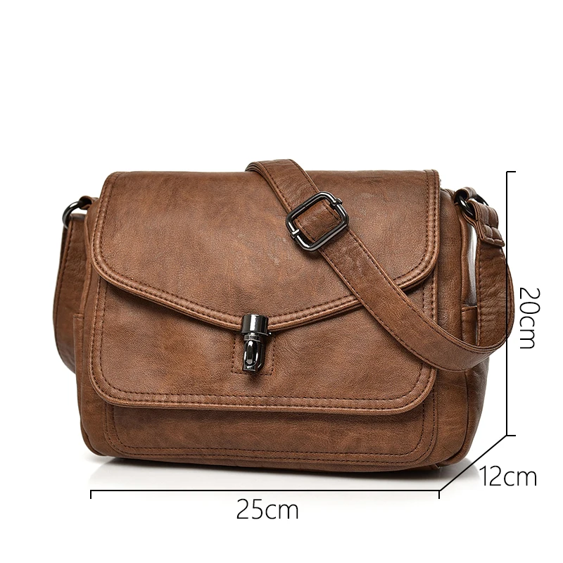 Luksusowe torebki damskie z miękkiej skóry w stylu Vintage 2021 Sac à Femme nowe mała torebka Crossbody