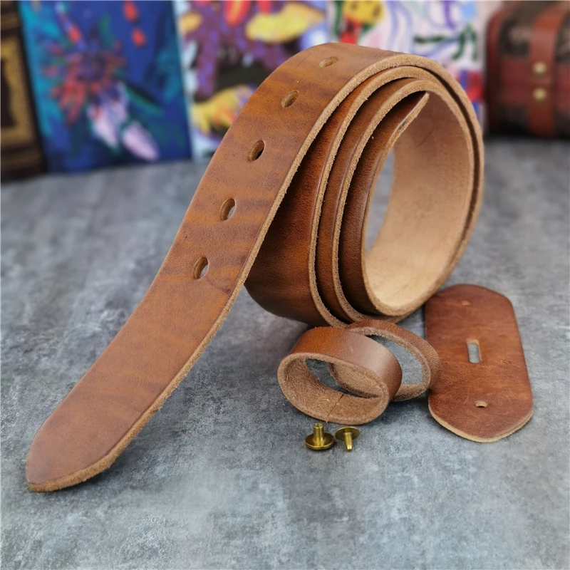 110 -135CM Yellow Long Belt Leather Belts Without Buckles Men\'s Belt Ceinture Mens Leather Belts Without Buckles Belt Male SP05N