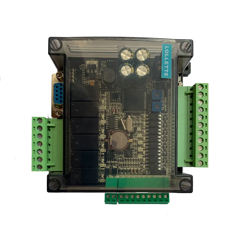 LE3U FX3U 14MR 6AD 2DA RS485 8 input 6 relay output 6 analog input 2 analog (0-10V) output plc controller  RTC (real time clock)