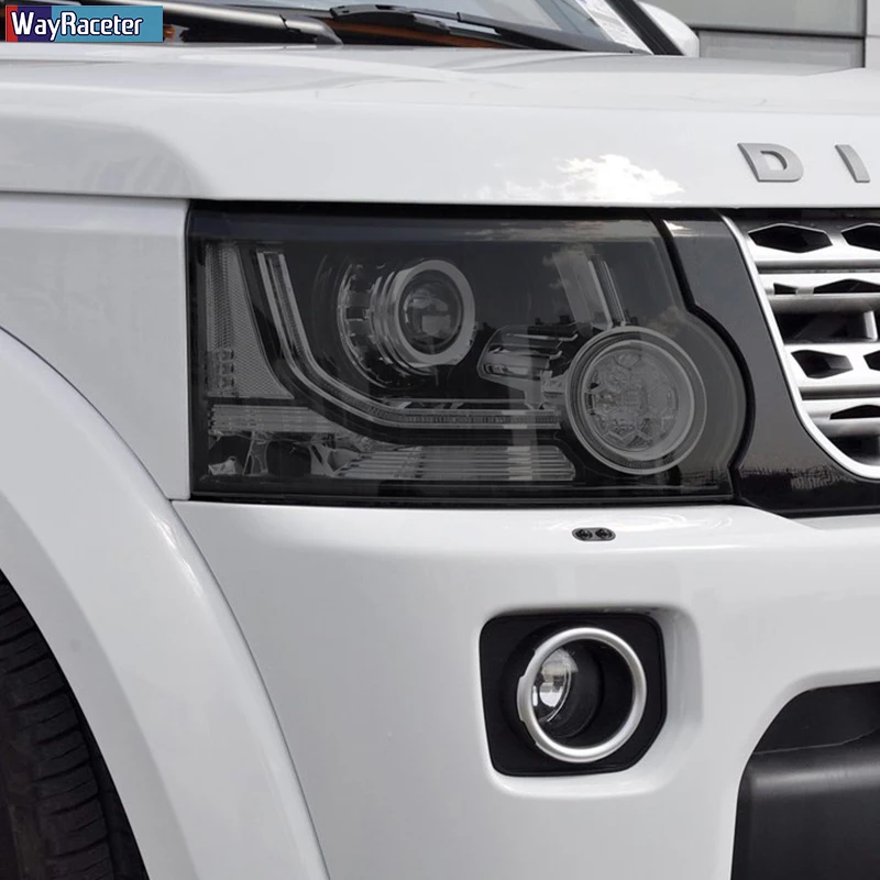 

Car Headlight Protective Film Front Light Transparent Smoked Black TPU Sticker For Land Rover Discovery 4 2009-2016 Accessories