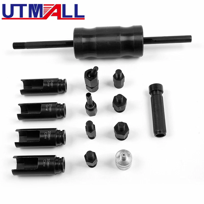 14Pcs Diesel Injector Extractor Remove & Common Rail Adaptor Puller Slide Hammer