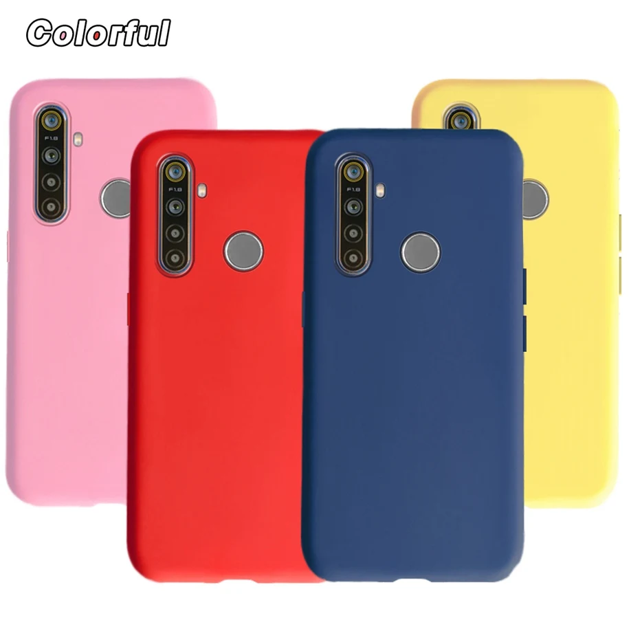 Liquid Silicone Case for Realme 5 5i 5Pro Case Bumper Luxury TPU Soft Back Shell for OPPO Realme 5 Pro 5i 5S Matte Cases Realme5