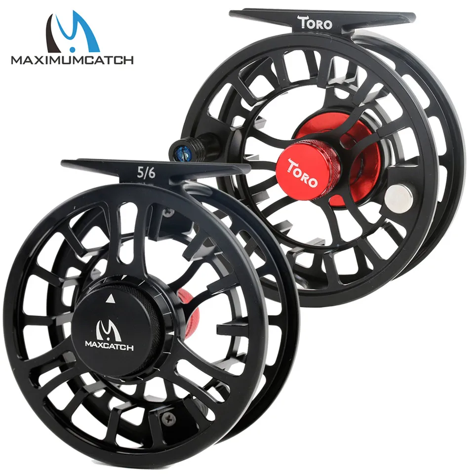 Maximumcatch wysokiej jakości kołowrotek muchowy TORO 3/4/5/6/7/8WT 6061-T6 aluminium zielony/niebieski/czarny kolor prawy leworęczny kołowrotek muchowy