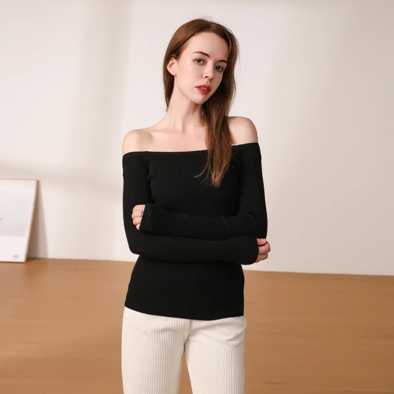 女性の長袖セーター,韓国スタイル,セーター,ファッショナブル,セーター,茶色,黒,白,ニットブラウス,2024