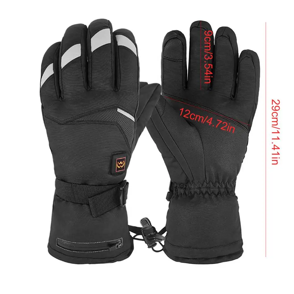 Heated Gloves Electric Heated Ski Gloves With 2 Battery Packs Waterproof Rechargeable Heating Gloves Warmer Mitten Gloves Ch