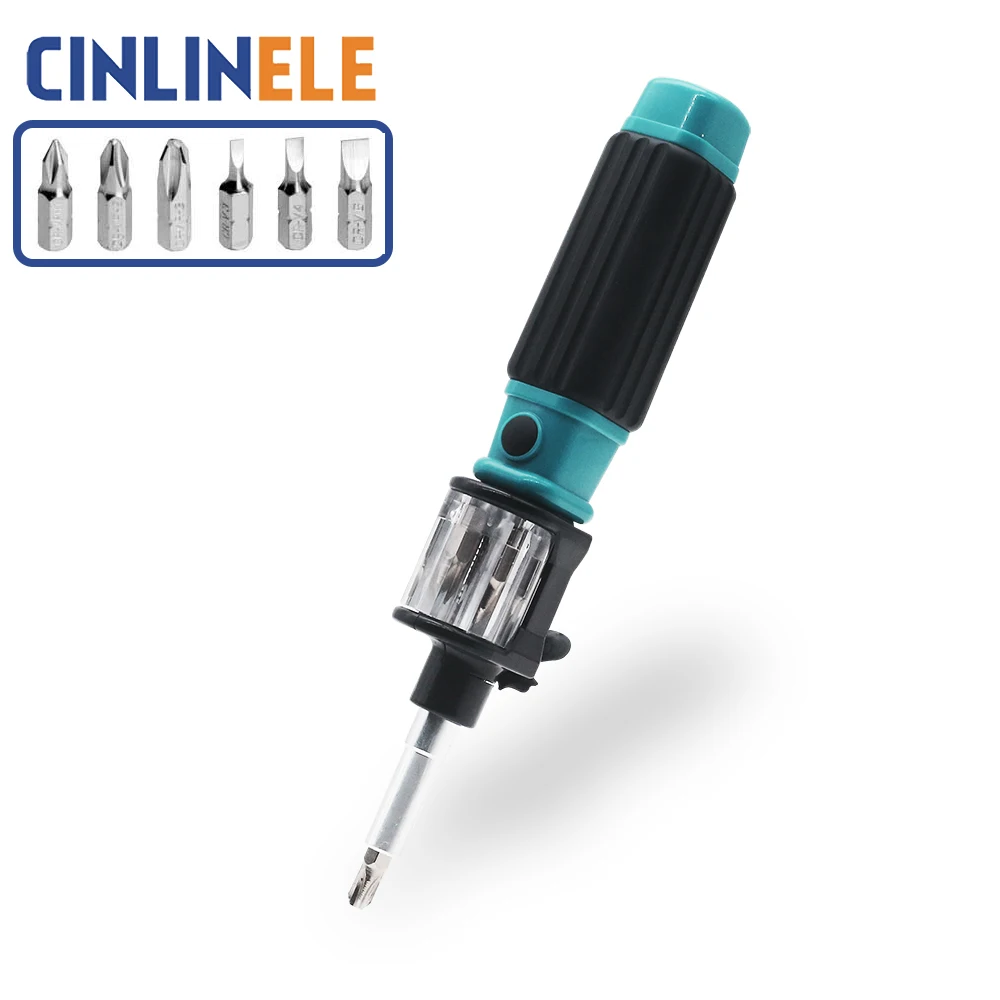 Professional Autoloader 6-in-1 Multi-Bit Ratcheting Screwdriver Hand Tools SL3 SL4 SL6 PH1 PH2 PH3