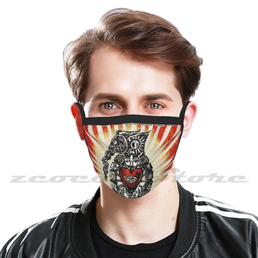 Masque frontal unisexe Tour 2020 2021 Enamsembilan, masque en tissu lavable, filtre de bricolage Pm2.5 pour adultes et enfants, Tour 2020 2021