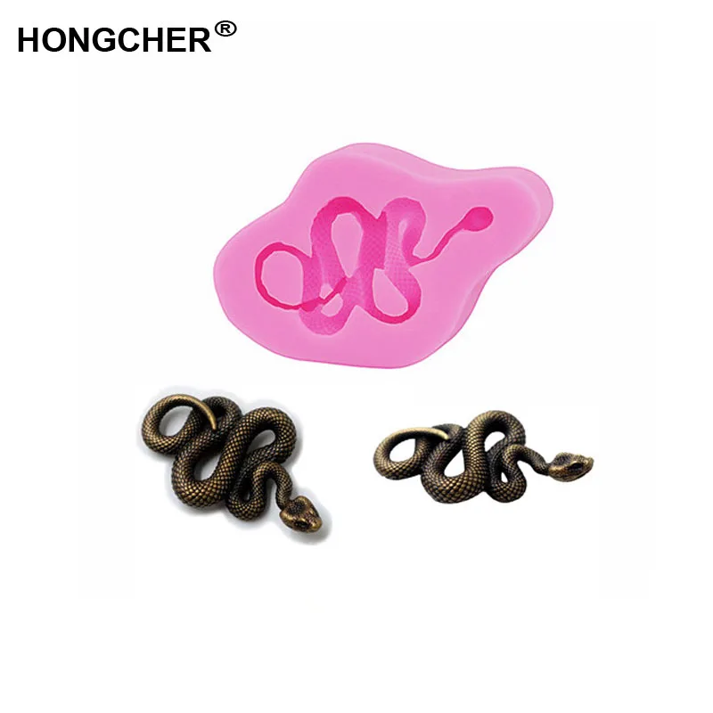 New animal snake fondant cake silicone mold, chocolate mold, cake dessert decoration baking mold, jelly pudding clay mold.