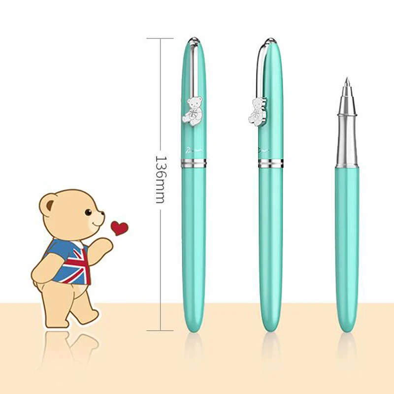 

Pimio Picasso 922 Metal Rollerball Pen Classic Teddy Series Black Ink Pen Writing Gift Set for Business Office School