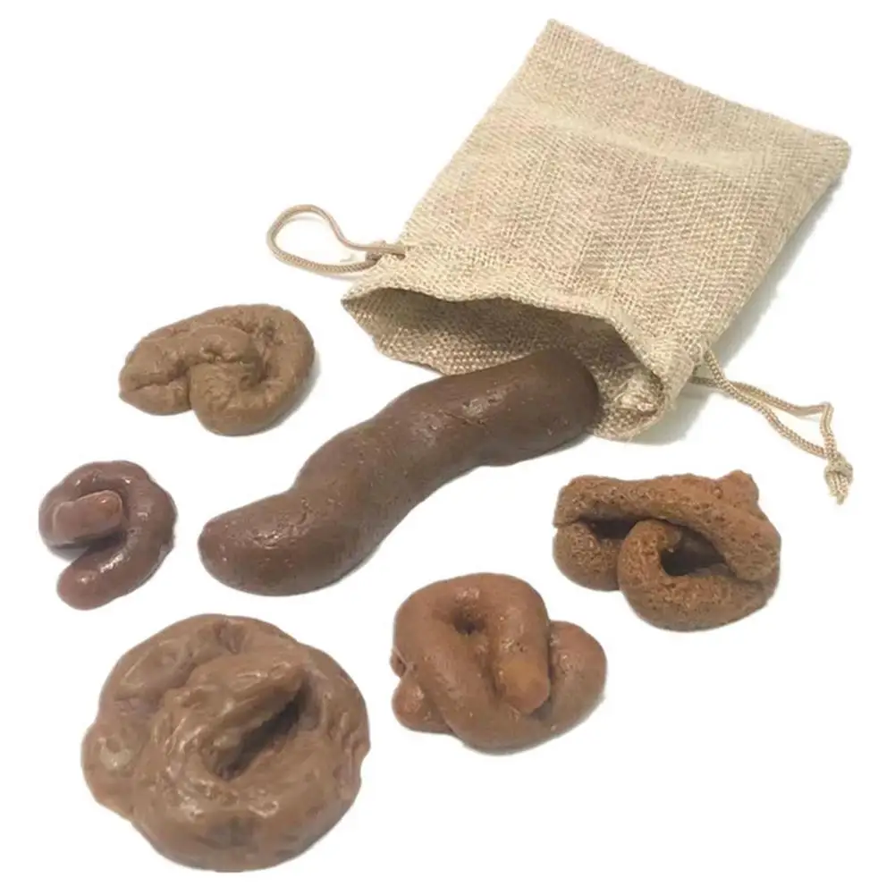 6pcs Realistic Shit Gift Funny Toys Fake Poop Piece Of Shit Prank Antistress Gadget Squish Toys Joke Tricky Toys