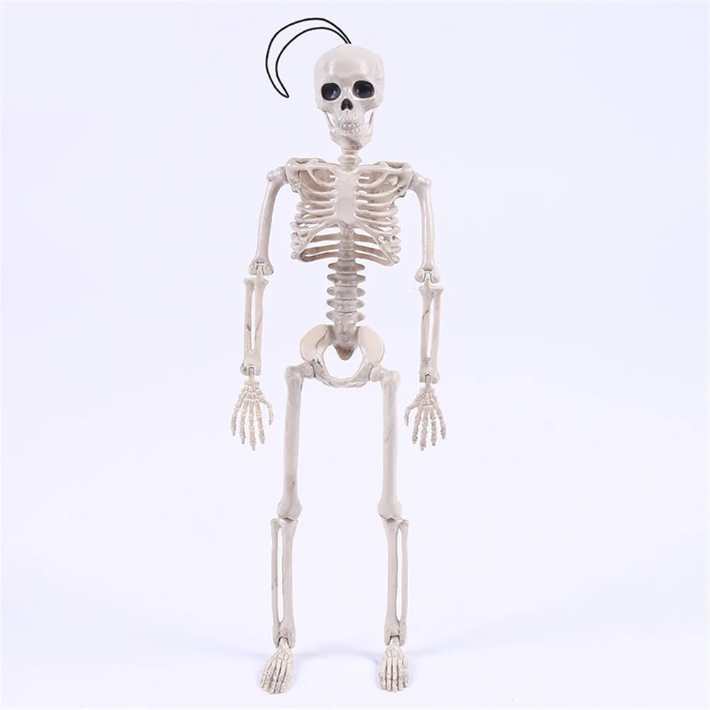 Plastic Lifelike Human Bones Skeleton Horror New Year Halloween Decoration Halloween Christmas Animal Crow Skeleton Decoration