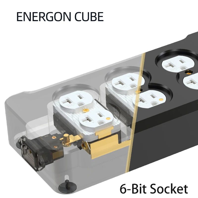 HiFi Audio  Gold-plated American Standard  AC Power Socket Power Outlets Power Strip With Shock Absorber NO Filter