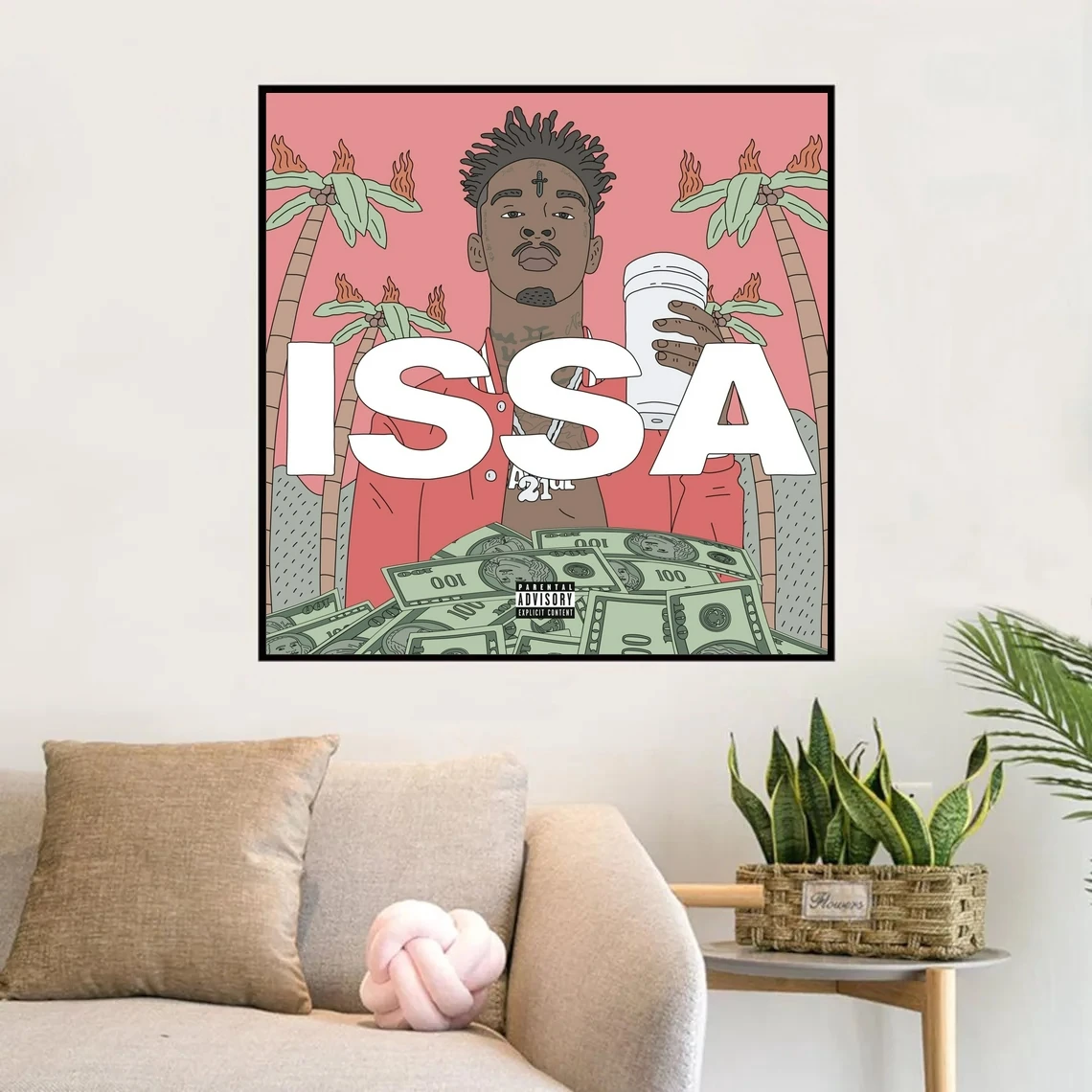 21 Savage Issa Music Album Poster Prints Art Canvas Painting Wall Living Room Home Decor (No Frame)