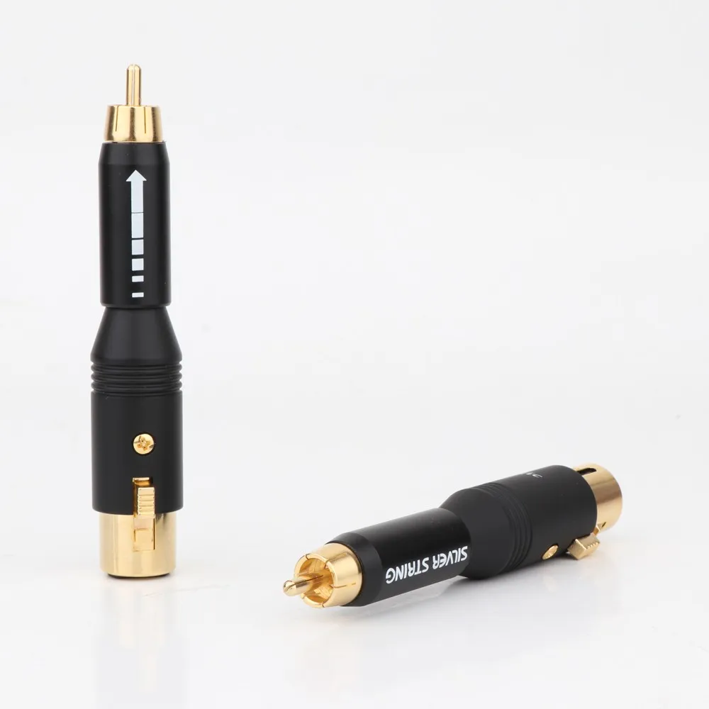 4Pcs XR1805 24K Gold Plated Microphone Audio Pailic Silver Net XLR Male Female Plug Adapter