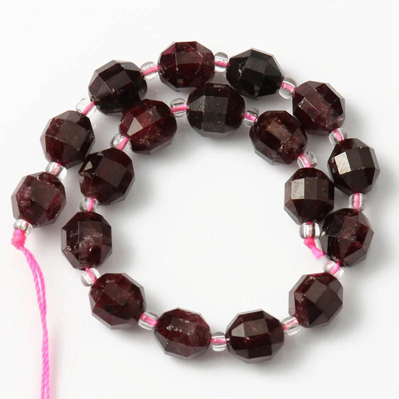 Natural Garnet Mineral Beads 8mm Dark Red OIive Shape Loose Gems Stone Beads for Jewelry Making DIY Bracelet Necklace 7.5''