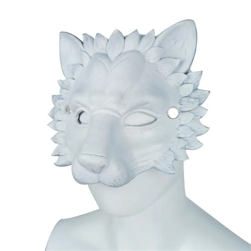 Creative Halloween Animal Head Mask Lion Masks Halloween Playing Props Furry Animal Adult Costume Dragon Mask Party Supplies