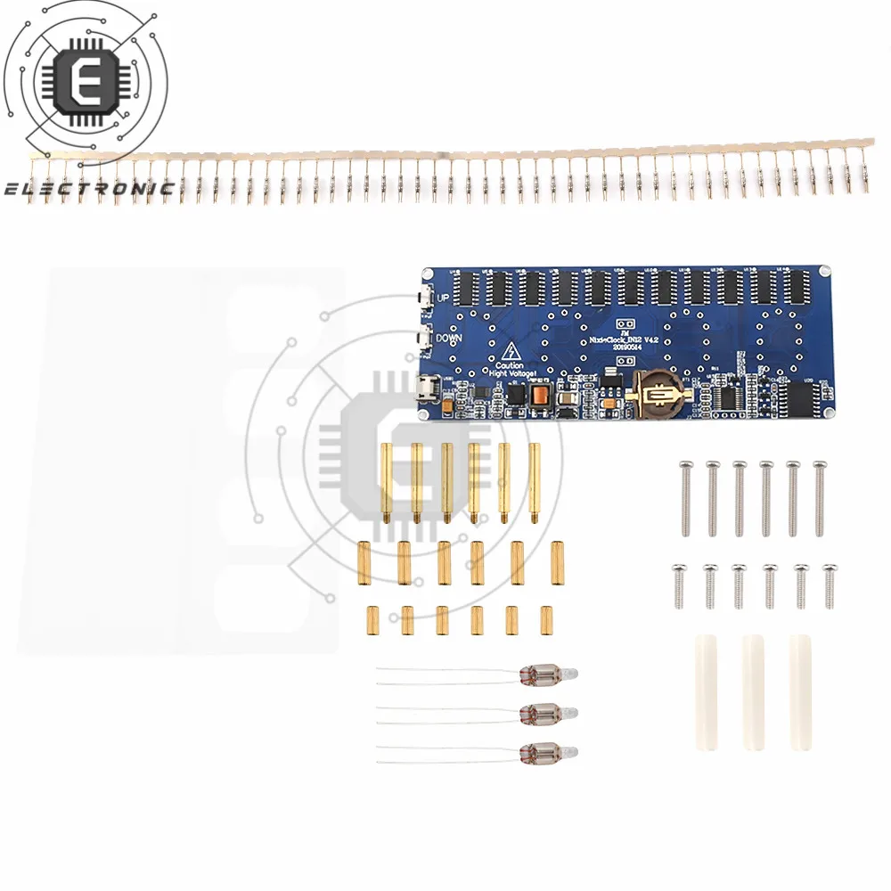 DIY Retro Clock Module Micro USB IN12 IN-12 PCBA Glow Tube For Arduino Digital LED Clock Circuit Board Without CR1220 Battery