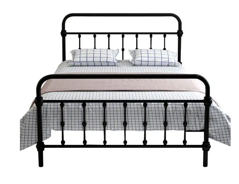 Modern simple pastoral European-style iron sheets, apartment, dormitory, iron frame bed, 1.2m, 1.5m, double iron frame bed