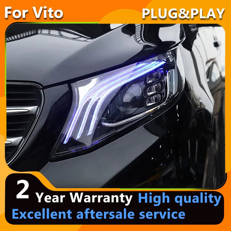 

YCYON For Benz VITO V260 V250 V Class 2015-2019 Maybach Headlights LED DRL Running Lights Bi Xenon Lens Assembly