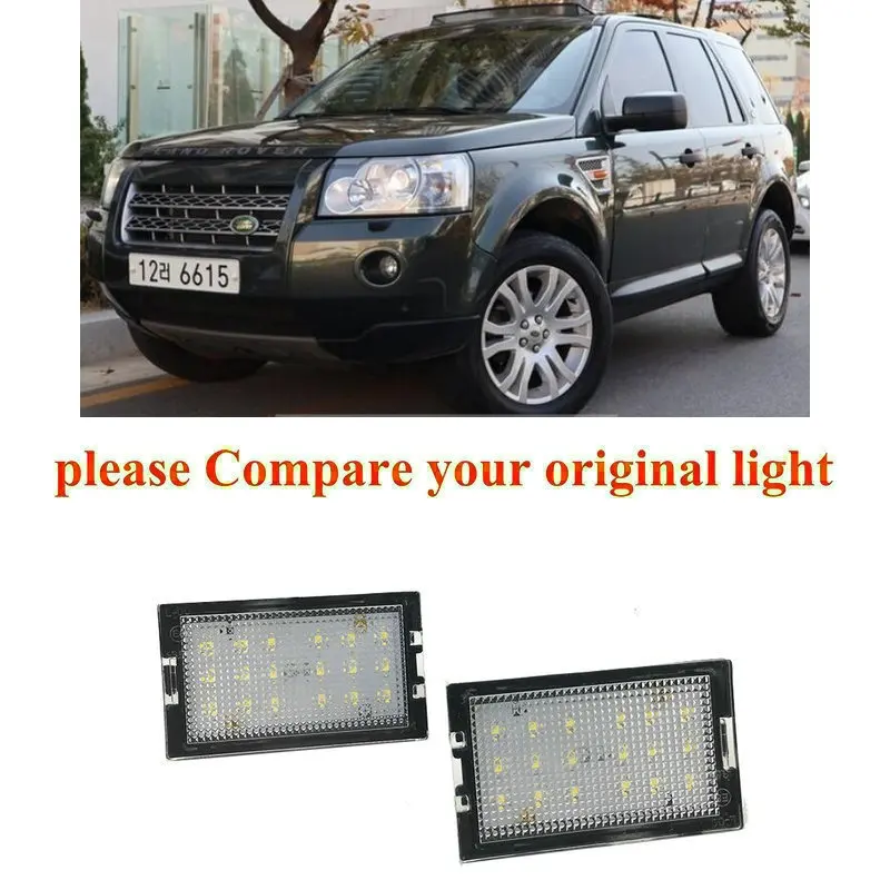 

2pc Car Accessories Special Car License Plate Light Lamp For Land Rover Freelander 2 LR2 (L359) canbus error free