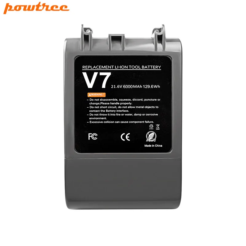 Powtree 21.6V 4000mAh Li-ion Replacement Battery For Dyson V7 225403 229687 Vacuum Cleaner Chargeable Power Tools Batteries
