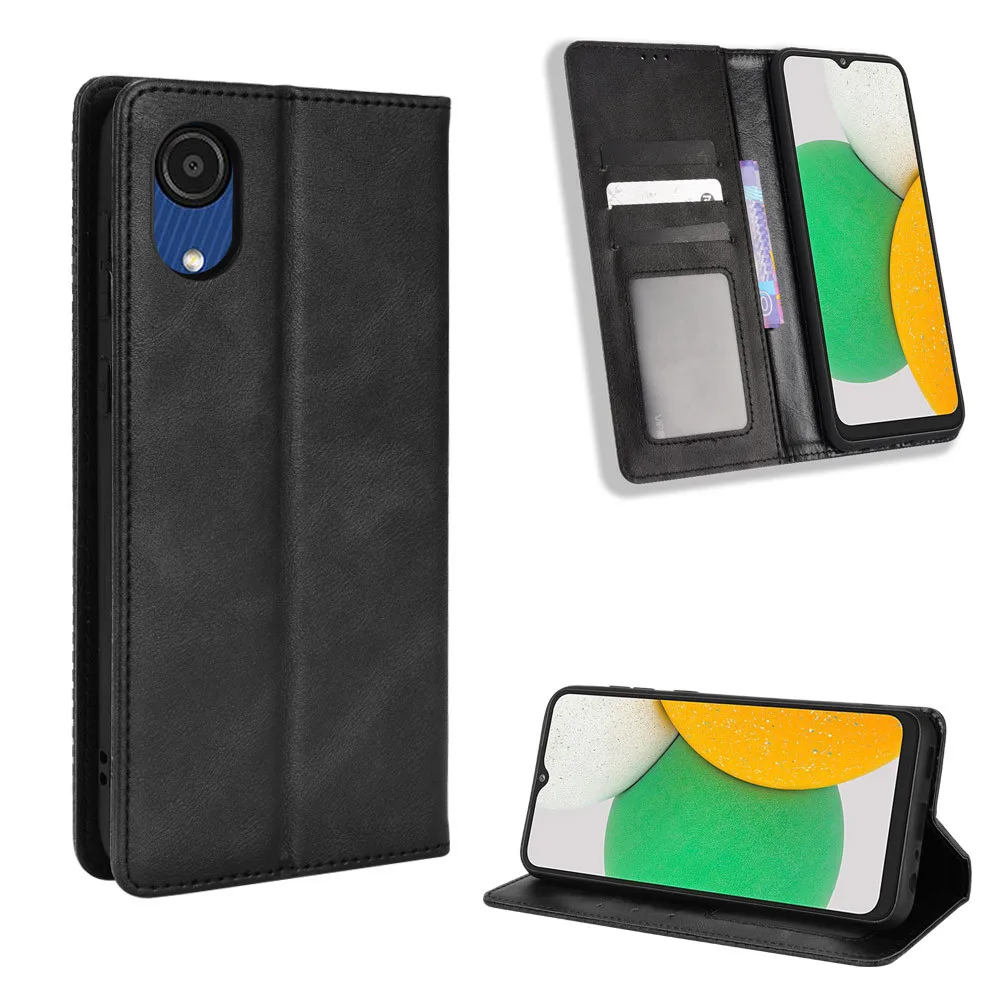 Для Samsung Galaxy A03 Core Роскошный флип-чехол из искусственной кожи с магнитной адсорбцией для Samsung A03 Core A03Core Сумки для телефонов