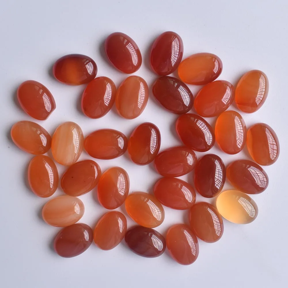 2020 Modischer Bestseller: Gemischte Naturstein-Oval-Cabochons aus Tigerauge und Opal, 10x14mm, Großhandel 50 Stück/Lot, kostenloser Versand – Detail 5