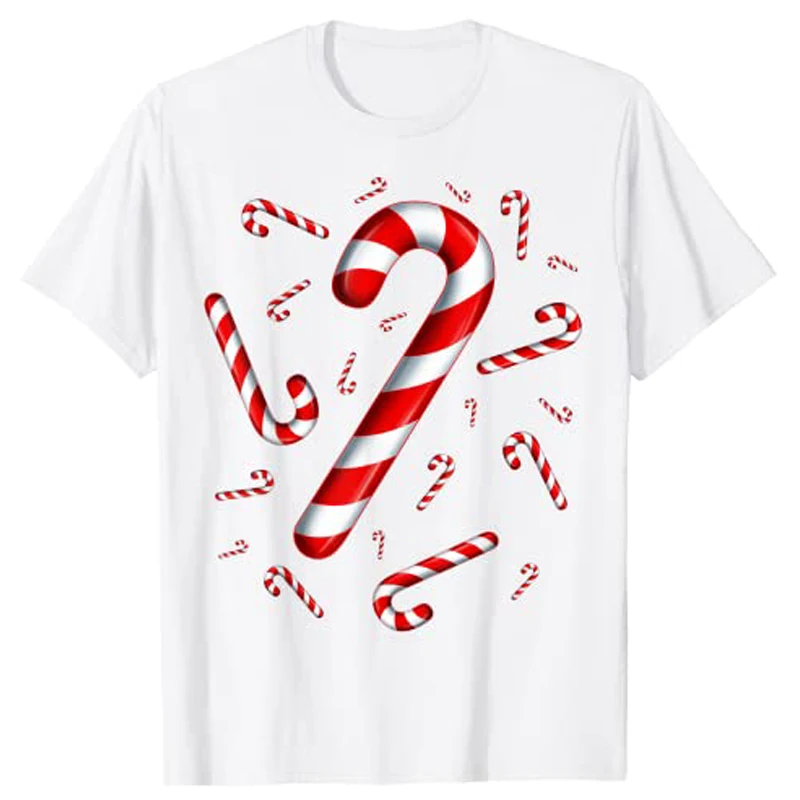 Candy Cane Merry and Bright Red White Candy-Costume T-Shirt