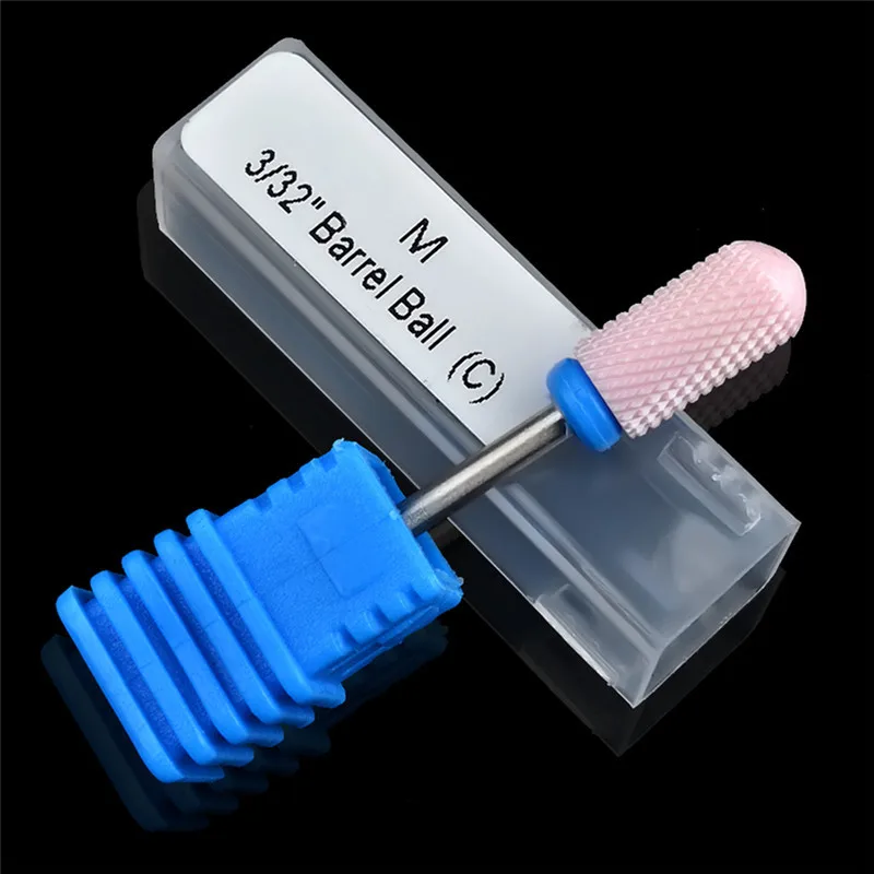 1Pcs Ceramic Nail Drill Grinding Head Nail Art Tools Milling Cutter Device Nail File Polish Stick for Electric Drill Machine